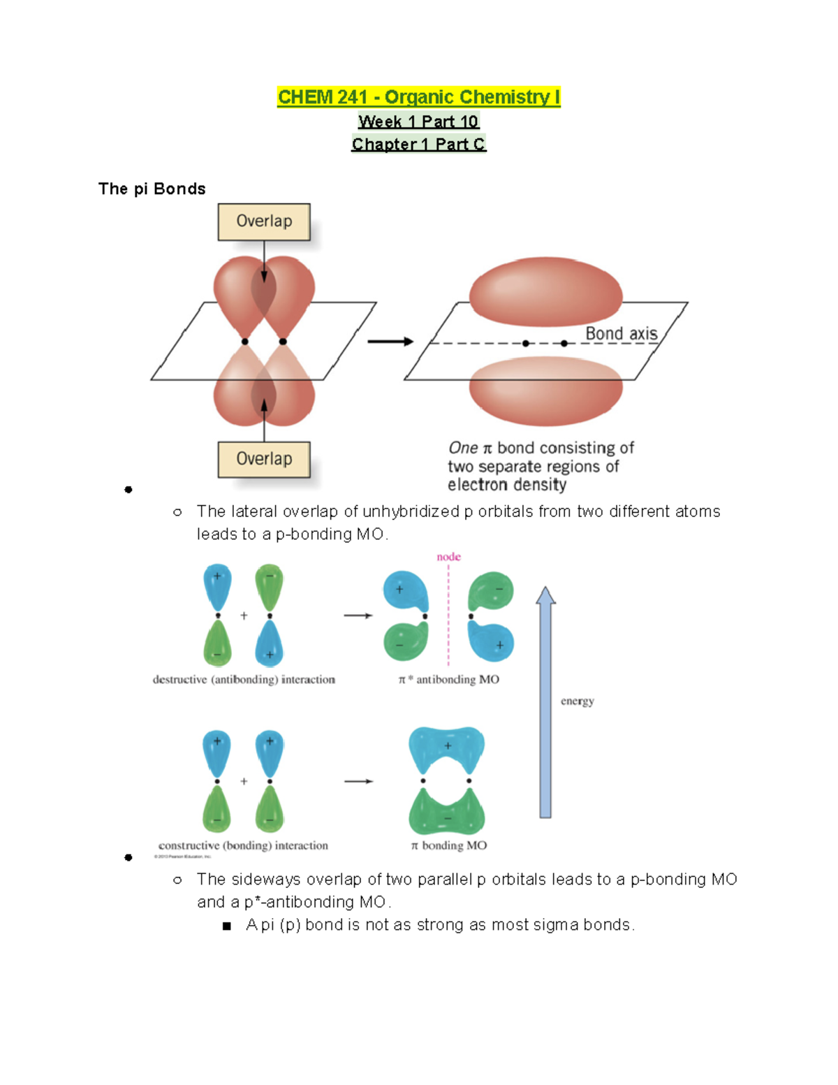 CHEM 241 Lecture Notes Week 1 Part 10 - Chapter 1 Part C Notes - CHEM 241 - Organic Chemistry I ...