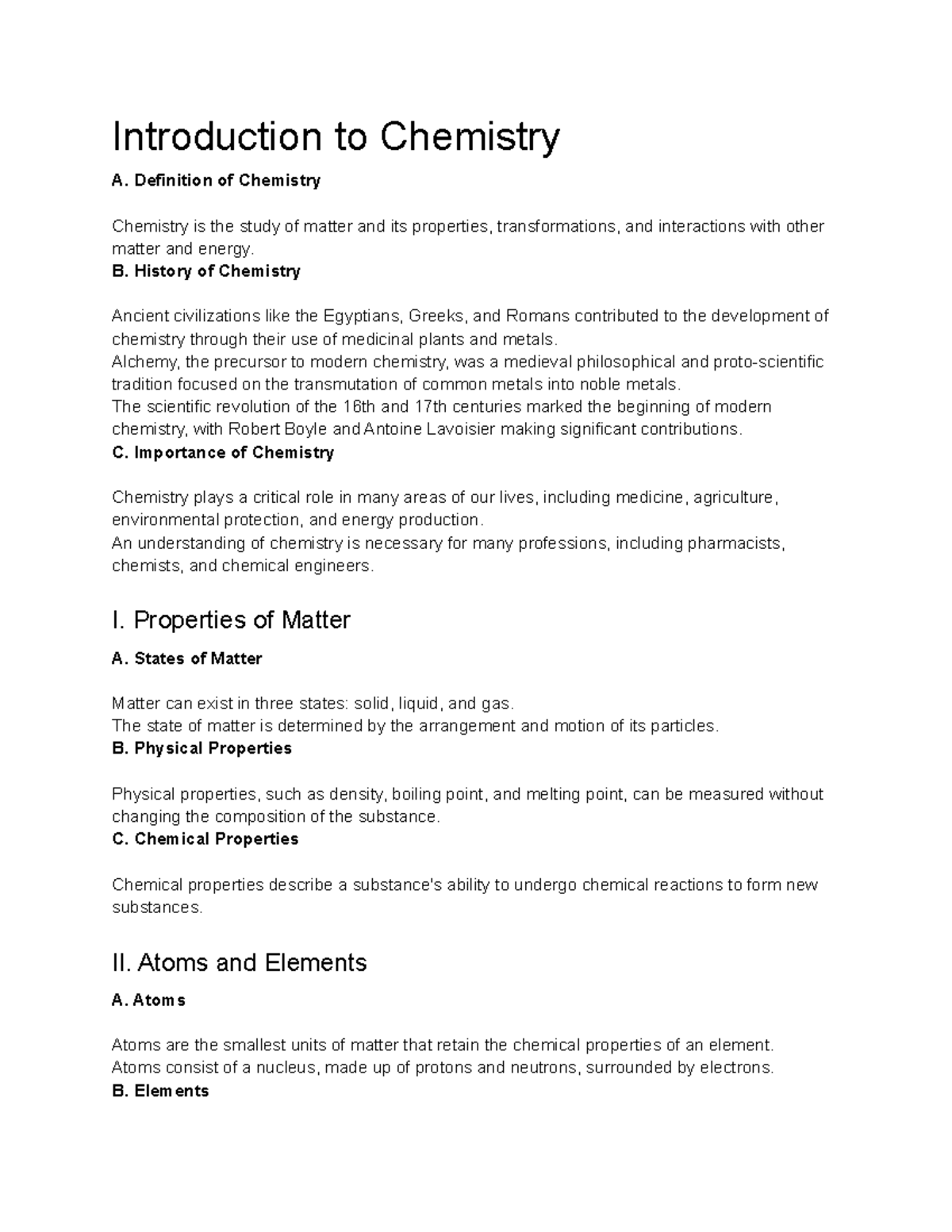 General Chemistry I (CHM-1010) Lecture 1 - Introduction To Chemistry ...