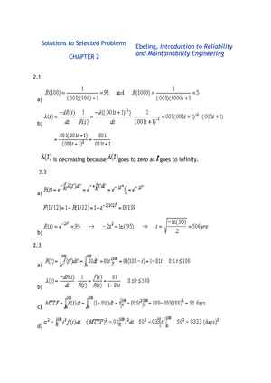 An Introduction To Reliability And Maintainability Engineering Charles ...