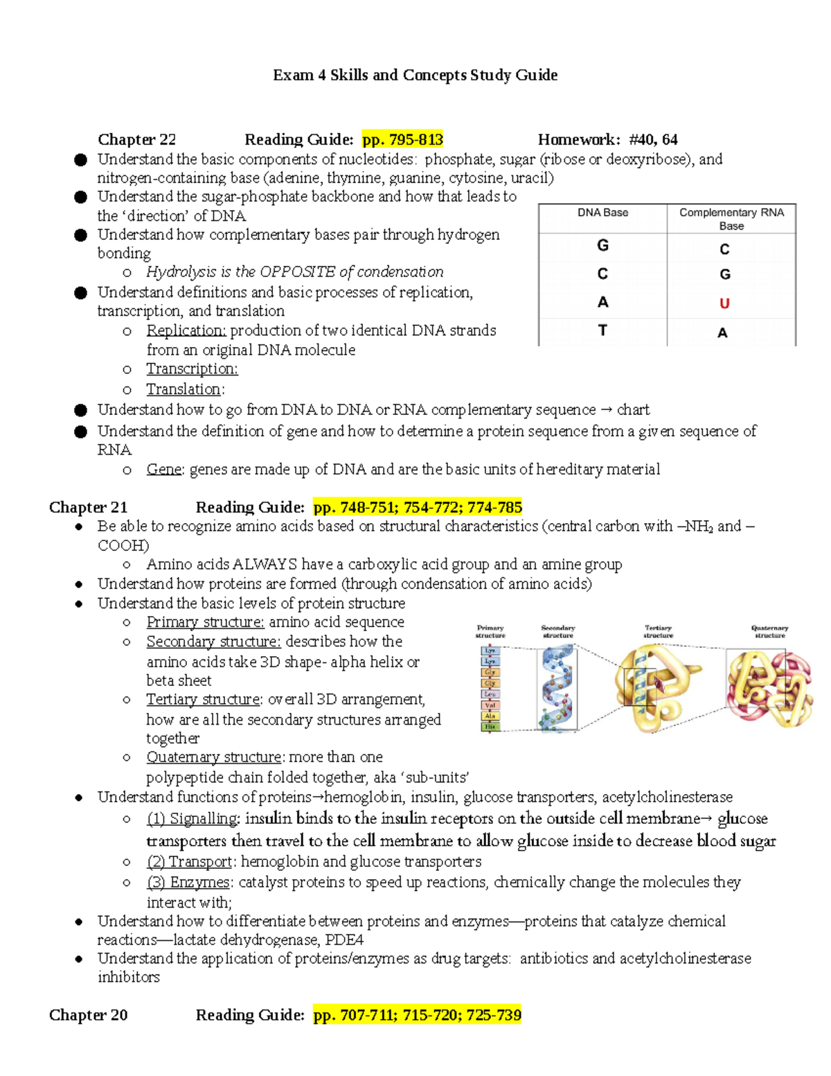 CHEM Exam 4 Study Guide - Dr. Rigsby - Exam 4 Skills and Concepts Study ...