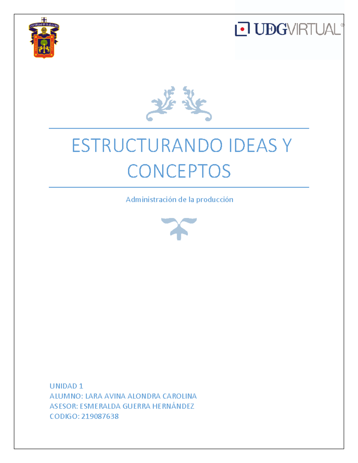 1.1 Estructurando ideas y conceptos - ESTRUCTURANDO IDEAS Y CONCEPTOS ...