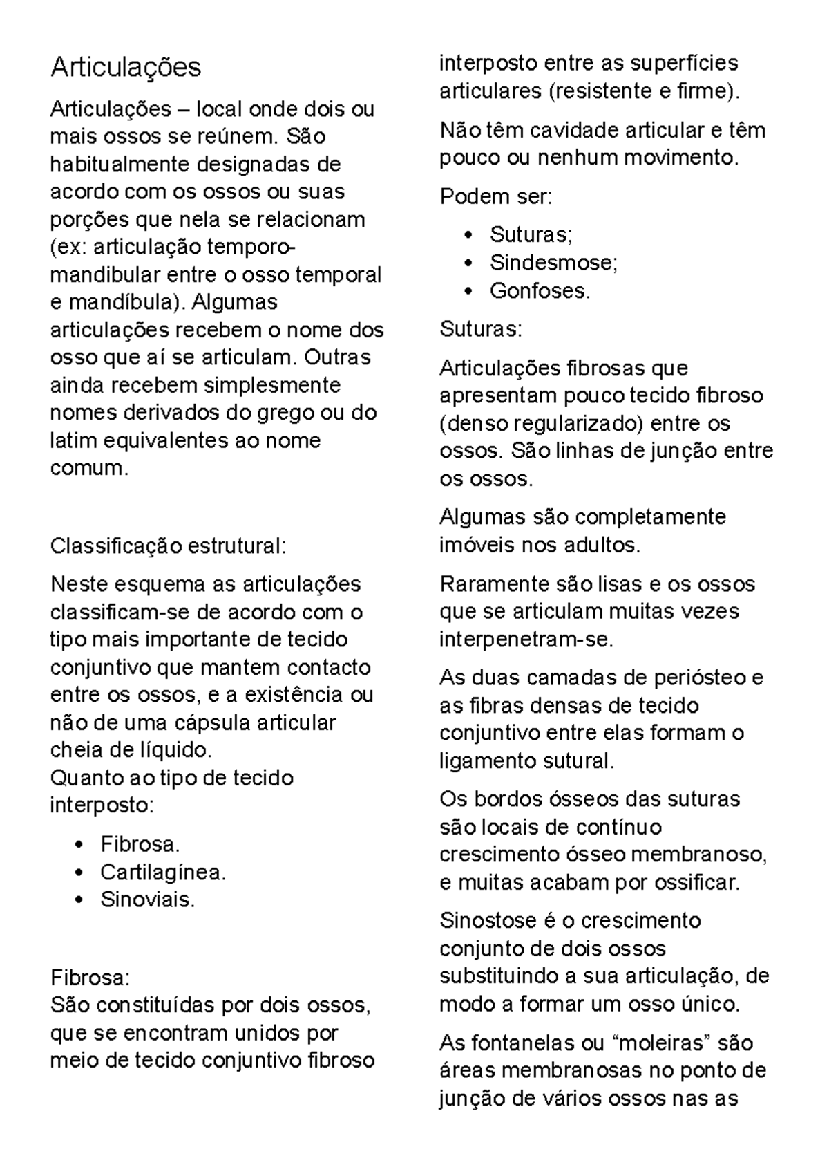 Articulações sadfdsg Articulações Articulações local onde dois ou