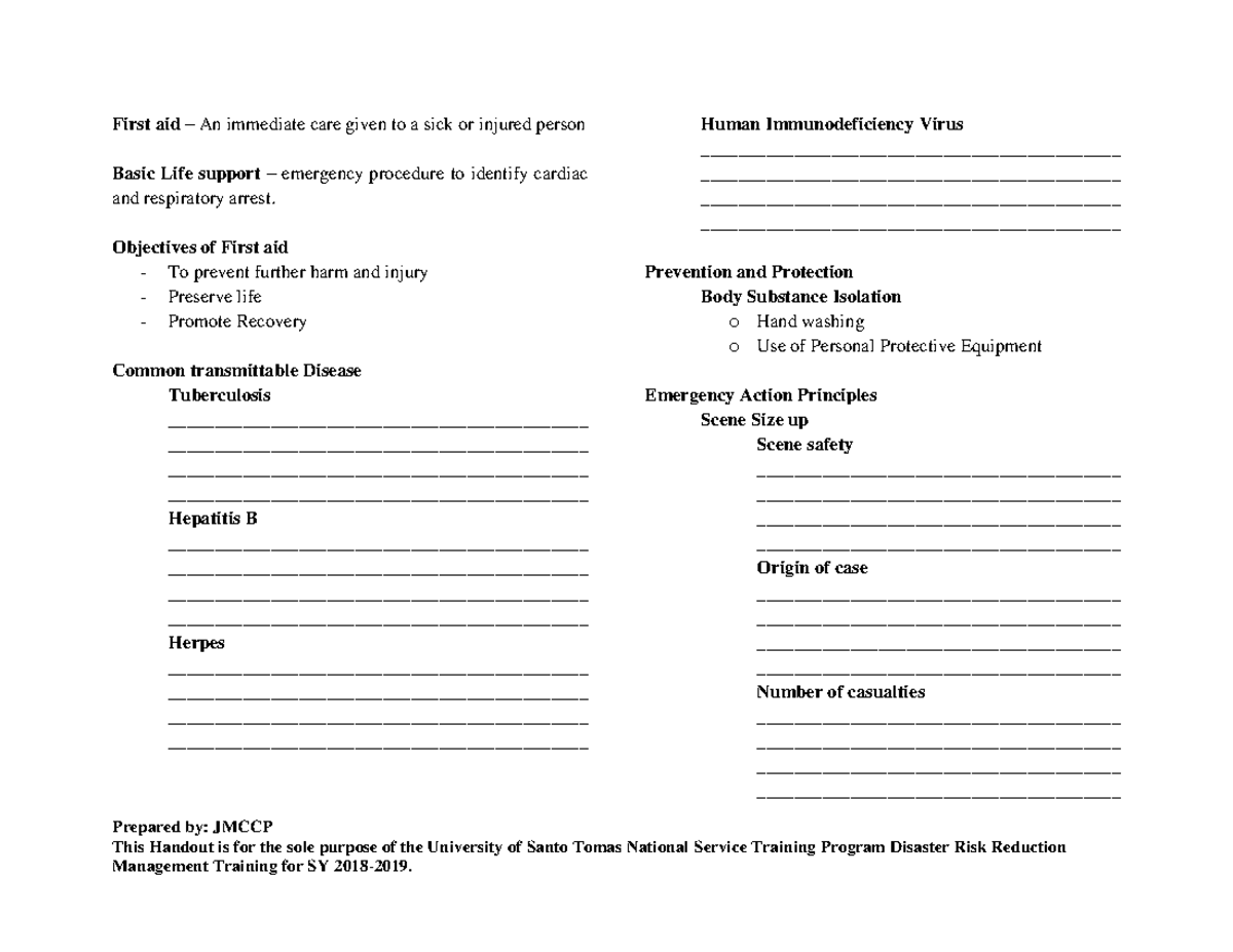 Print NSTP FORM 6 - NSTP FORM - Prepared by: JMCCP This Handout is for ...