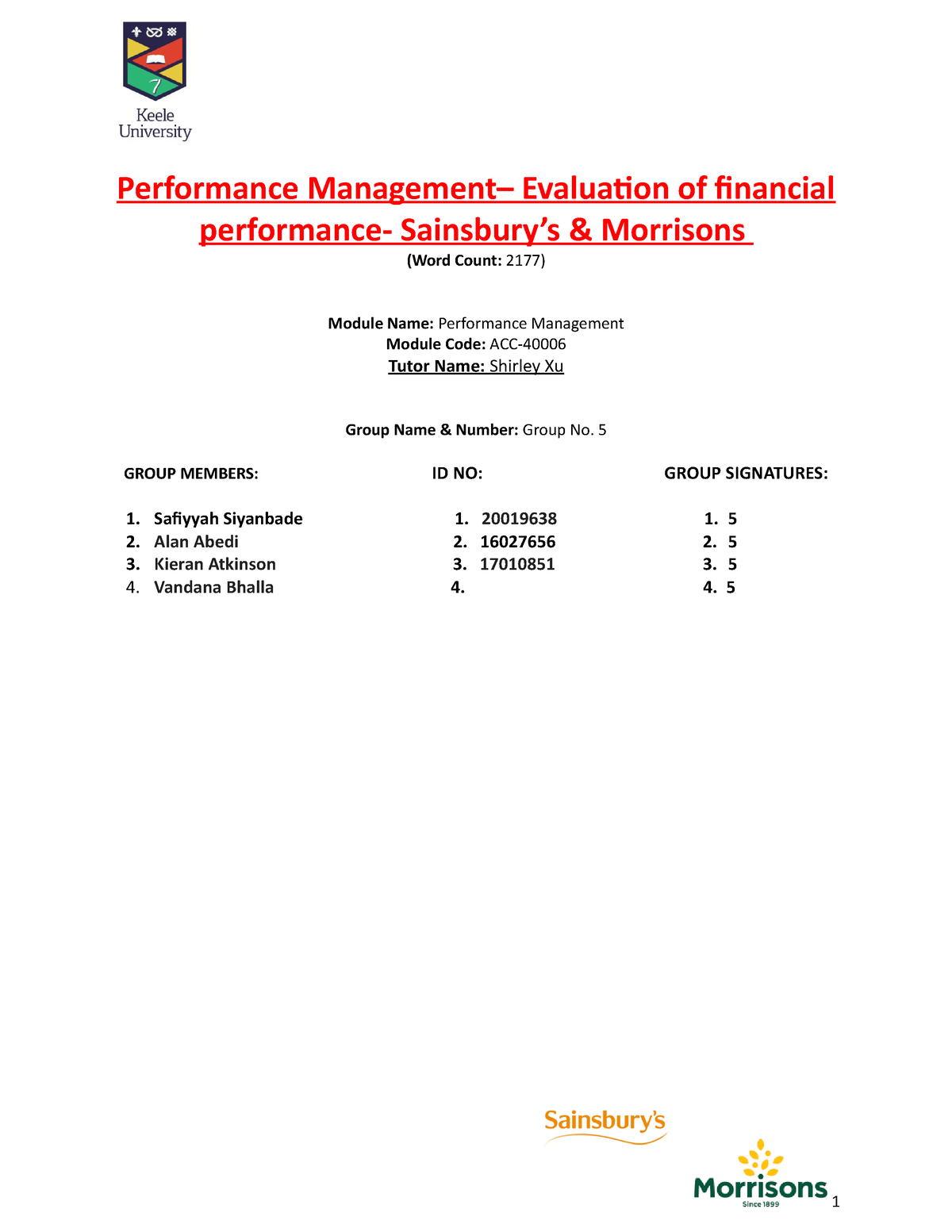short case study on performance management with solution