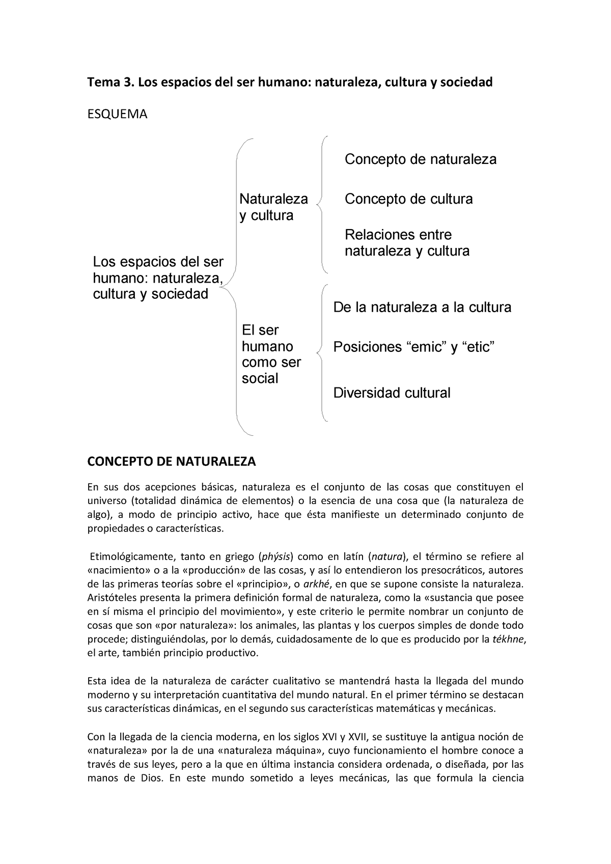 Naturaleza Cultura Y Sociedad Tema 3 Los Espacios Del Ser Humano Naturaleza Cultura Y 0945