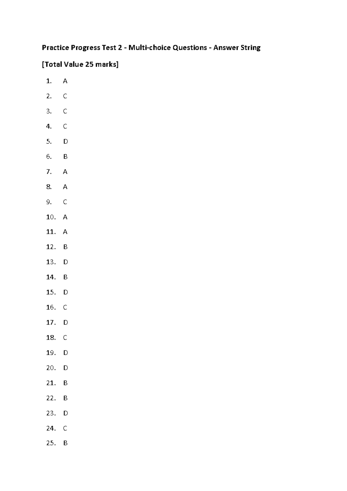 Practice PT2 Answer String 2024 - Human Body Systems 1 - Practice ...