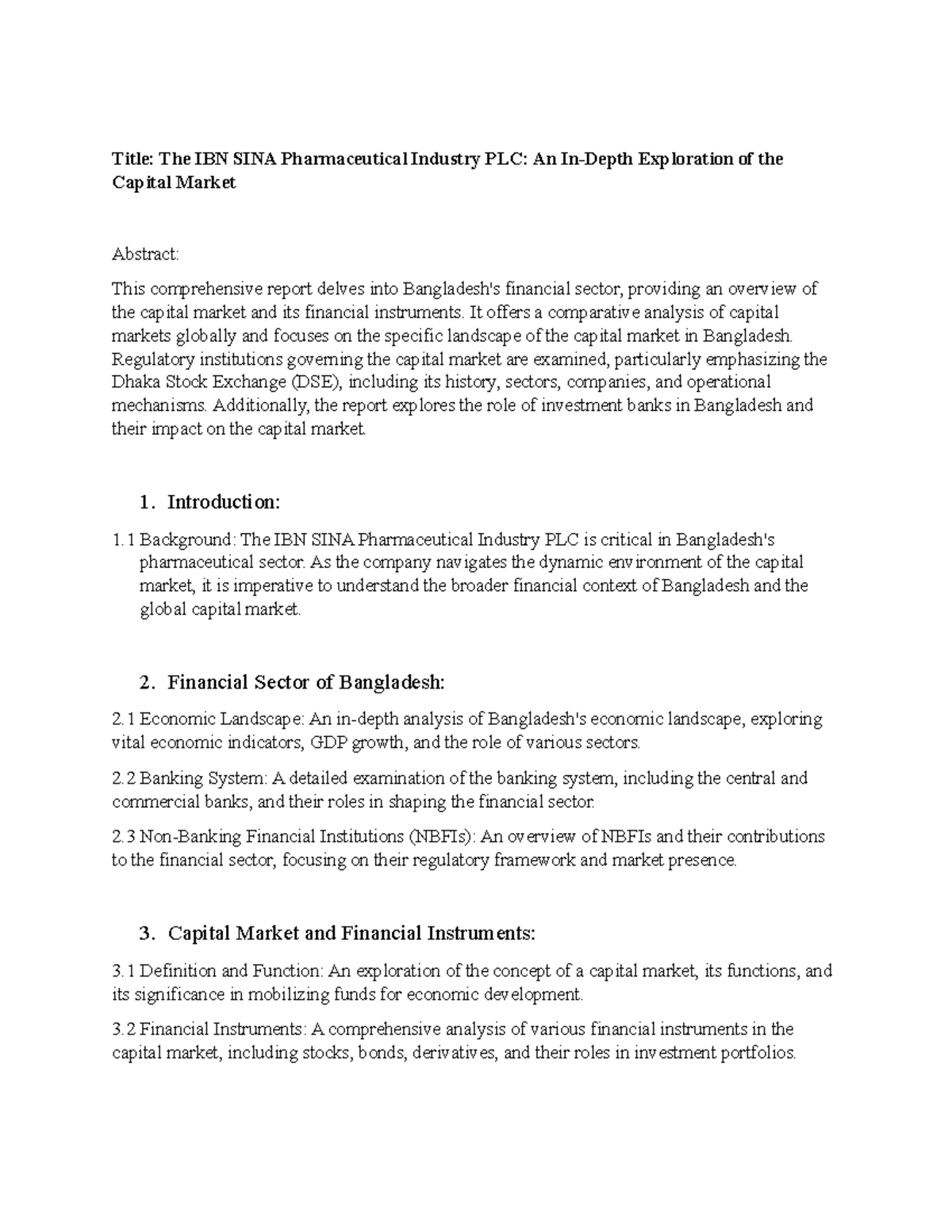 Fin - aaa - Title: The IBN SINA Pharmaceutical Industry PLC: An In ...