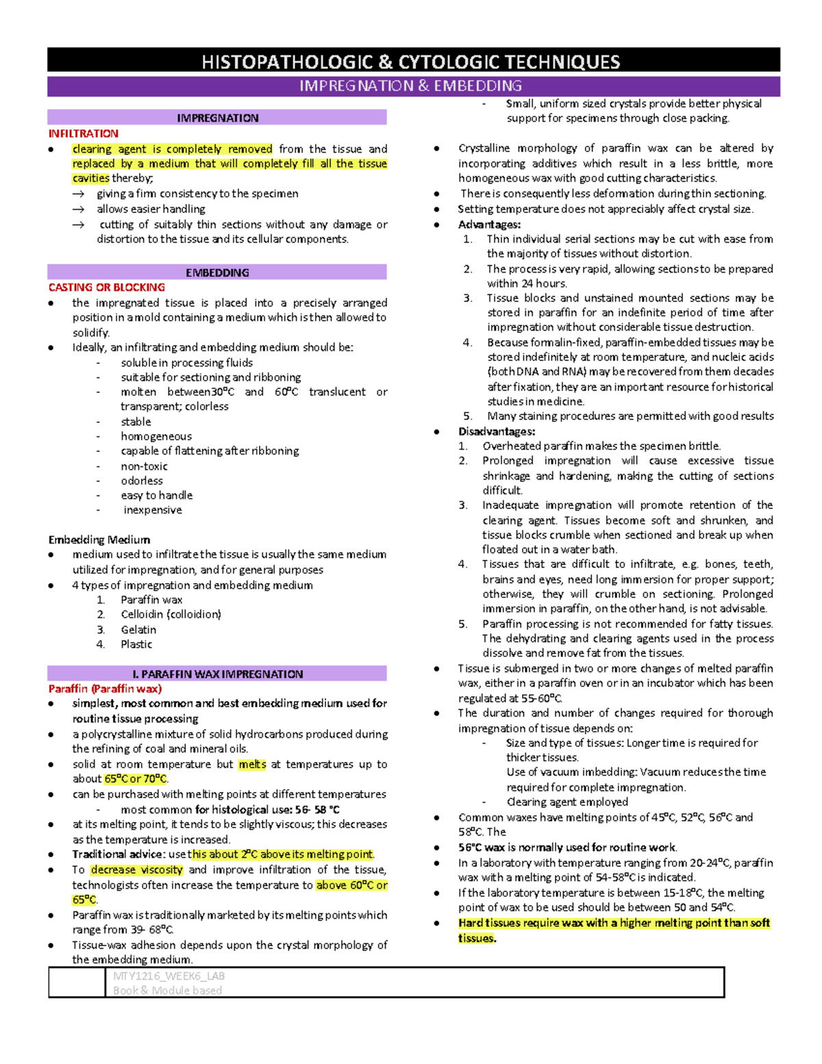 Histopathology Laboratory - Week 6 - MTY1216_WEEK6_LAB HISTOPATHOLOGIC ...