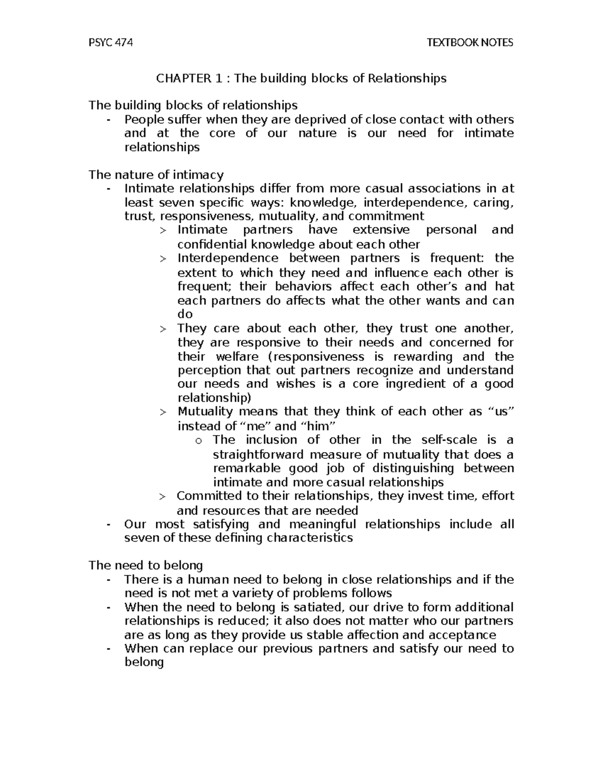 PSYC 474 - textbook notes - CHAPTER 1 : The building blocks of ...