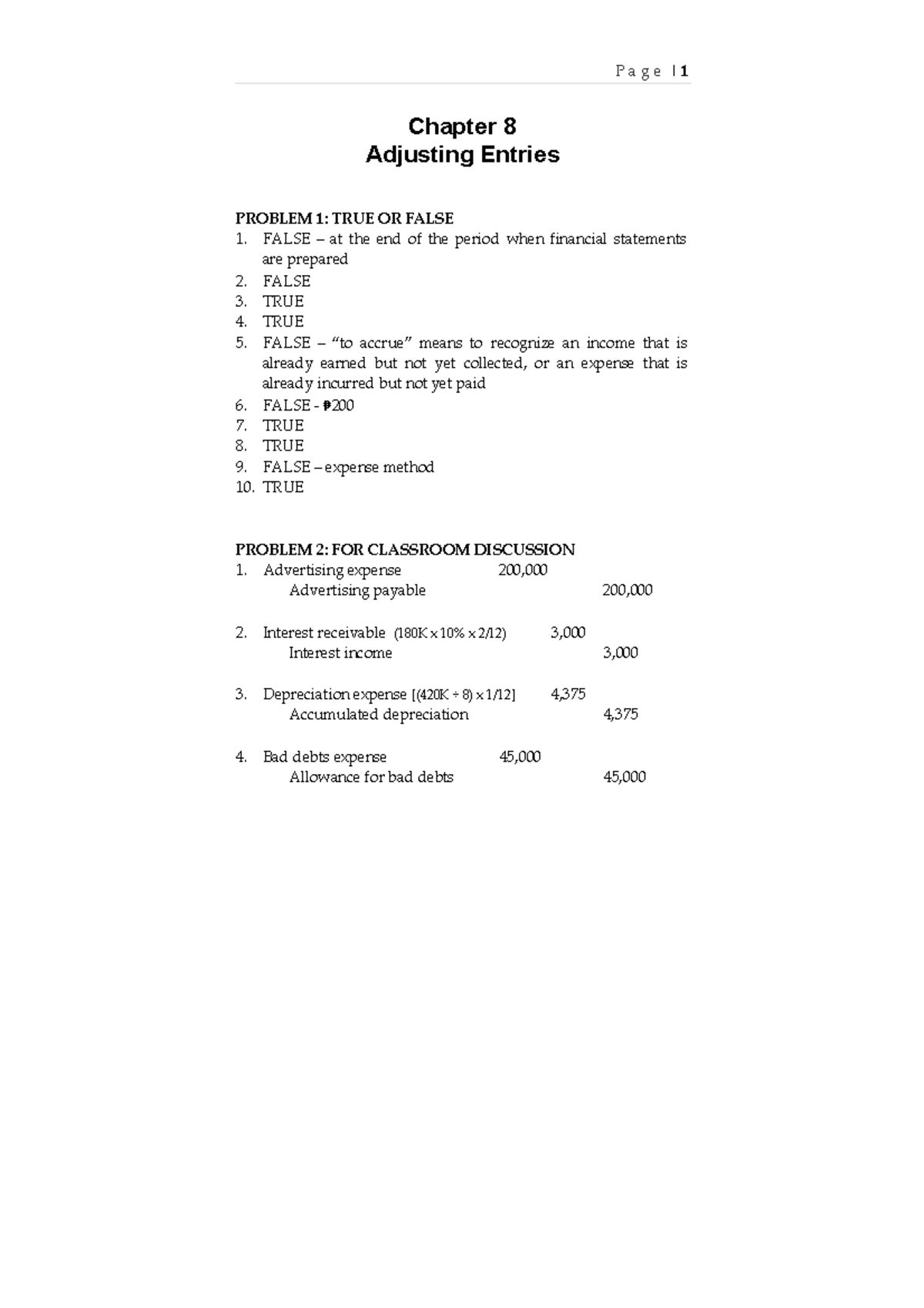 Chapter 8 Adjusting Entries 1228 Compress Chapter 8 Adjusting Entries