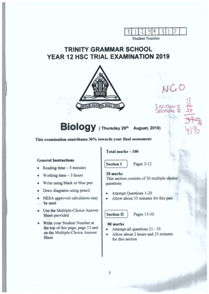 biology assignment 2021 hsc