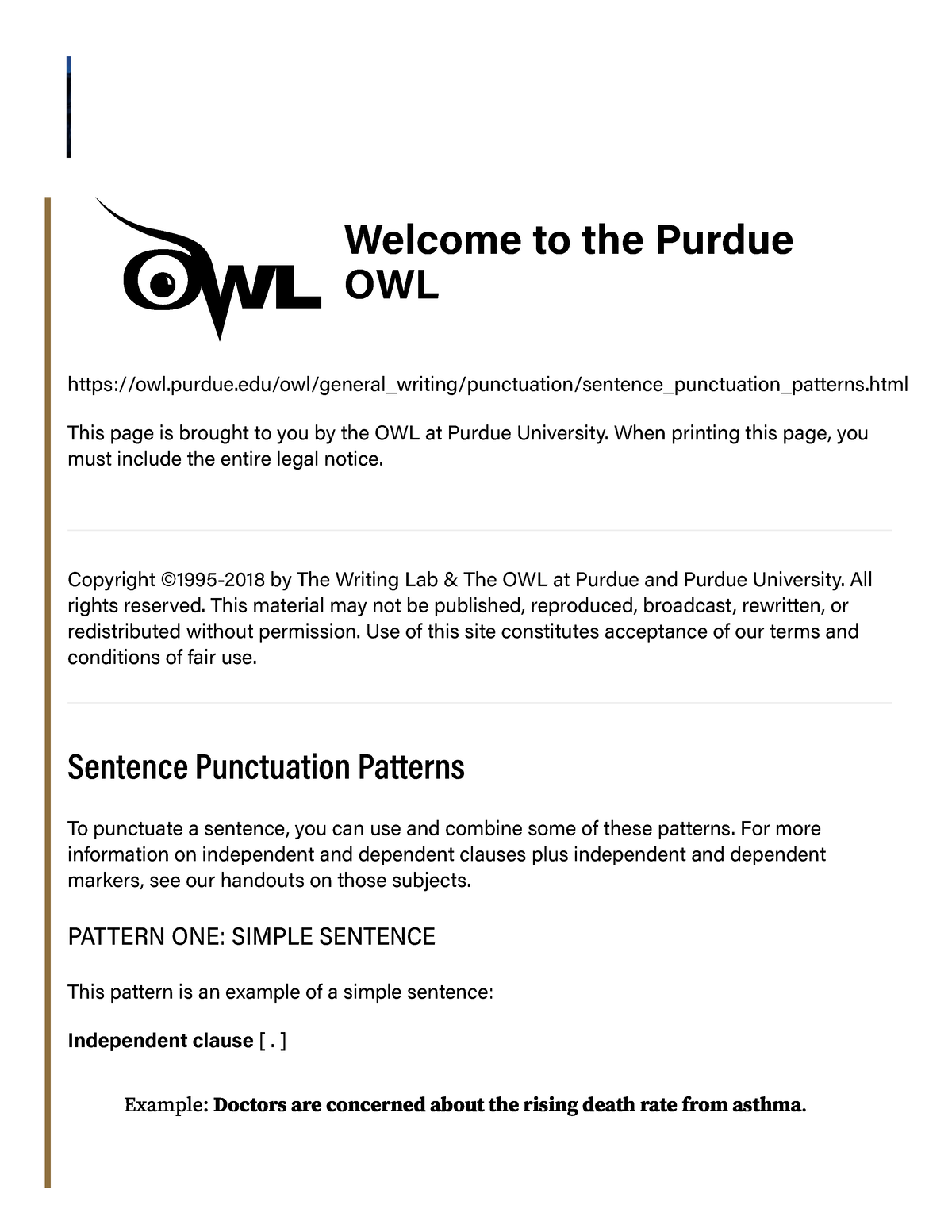 http //owl english purdue edu /handouts/grammar/#punctuation