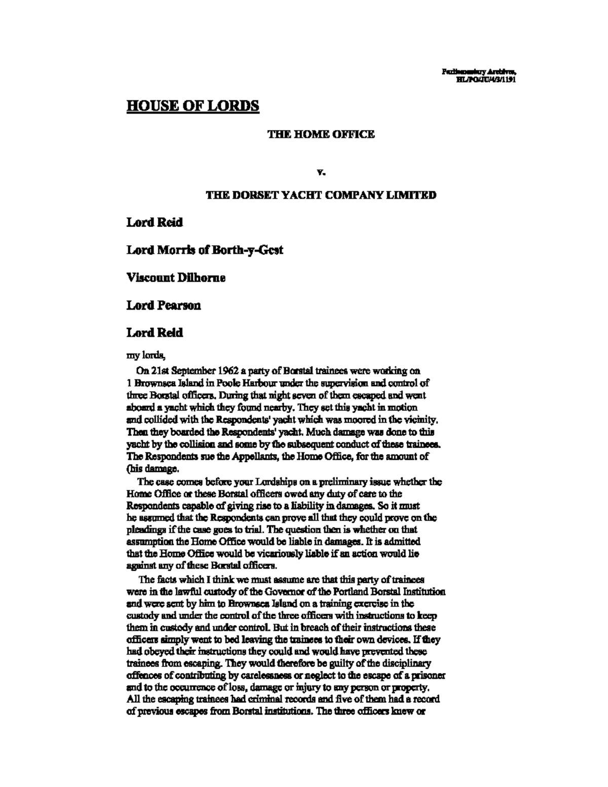 THE HOME Office V THE Dorsett Yatch Company Limited Law Studocu