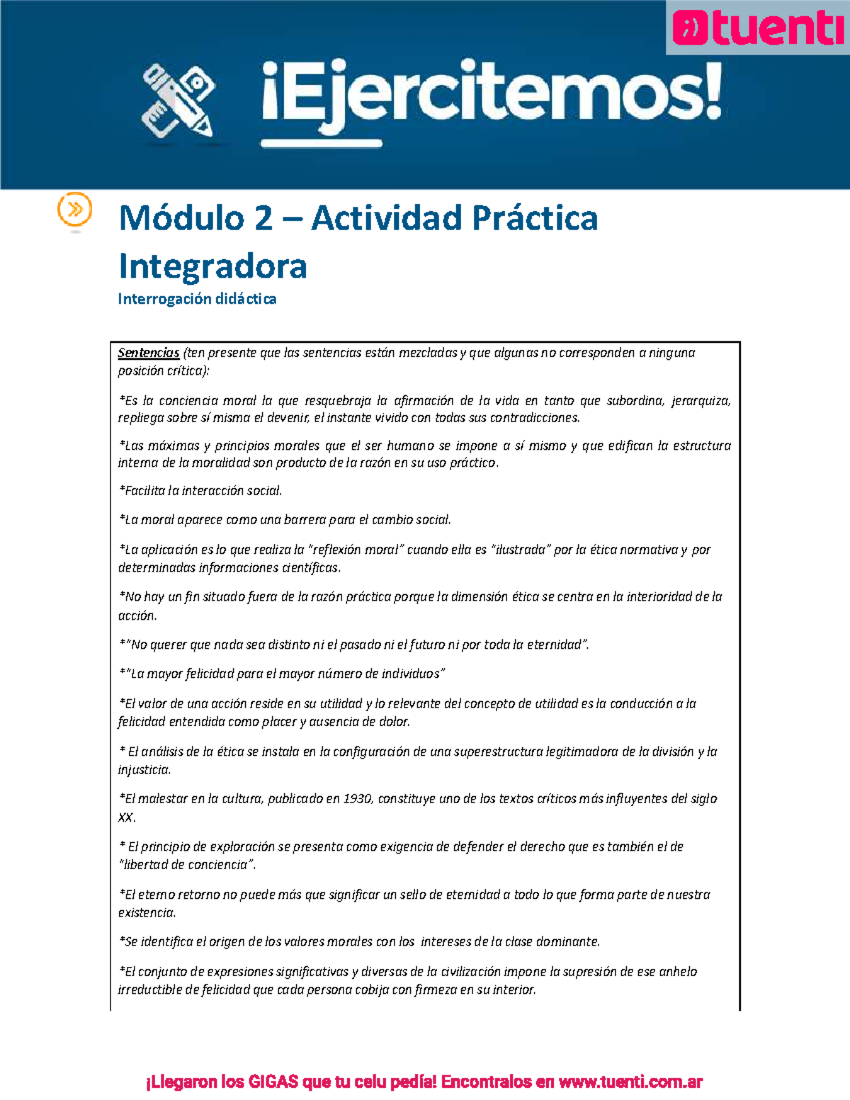 API 2 Etica D - Apuntes Todos - Warning: TT: undefined function: 32 ...