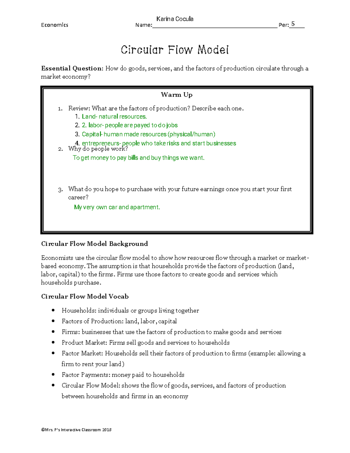 kami-export-circular-flow-model-worksheet-economics-studocu