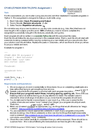 24 CP1402 SIN TR2 INT Subject Outline - Subject Outline Subject Title ...