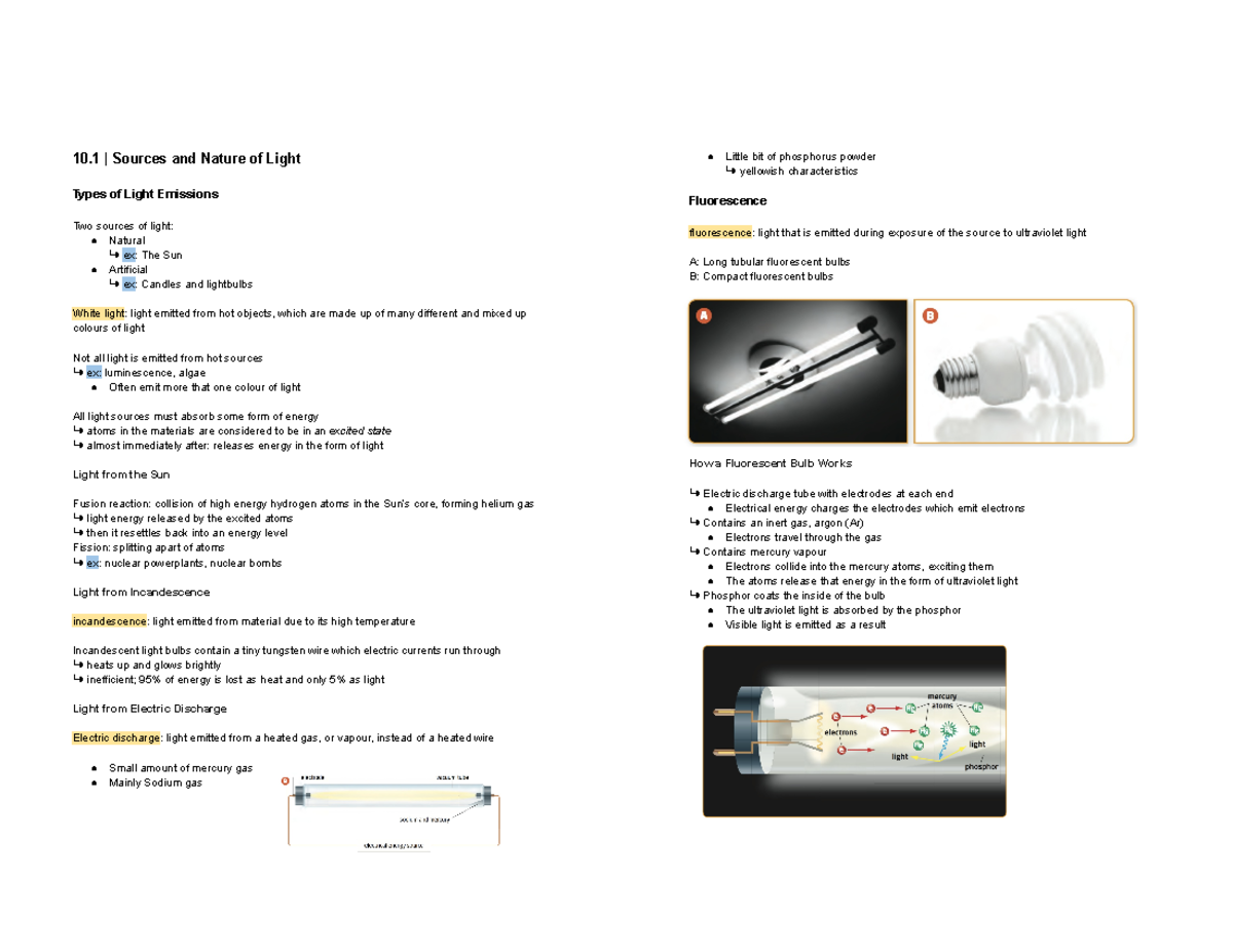 Physics - SNC2D3 - https://bruceyu.ca - 10 | Sources and Nature of ...