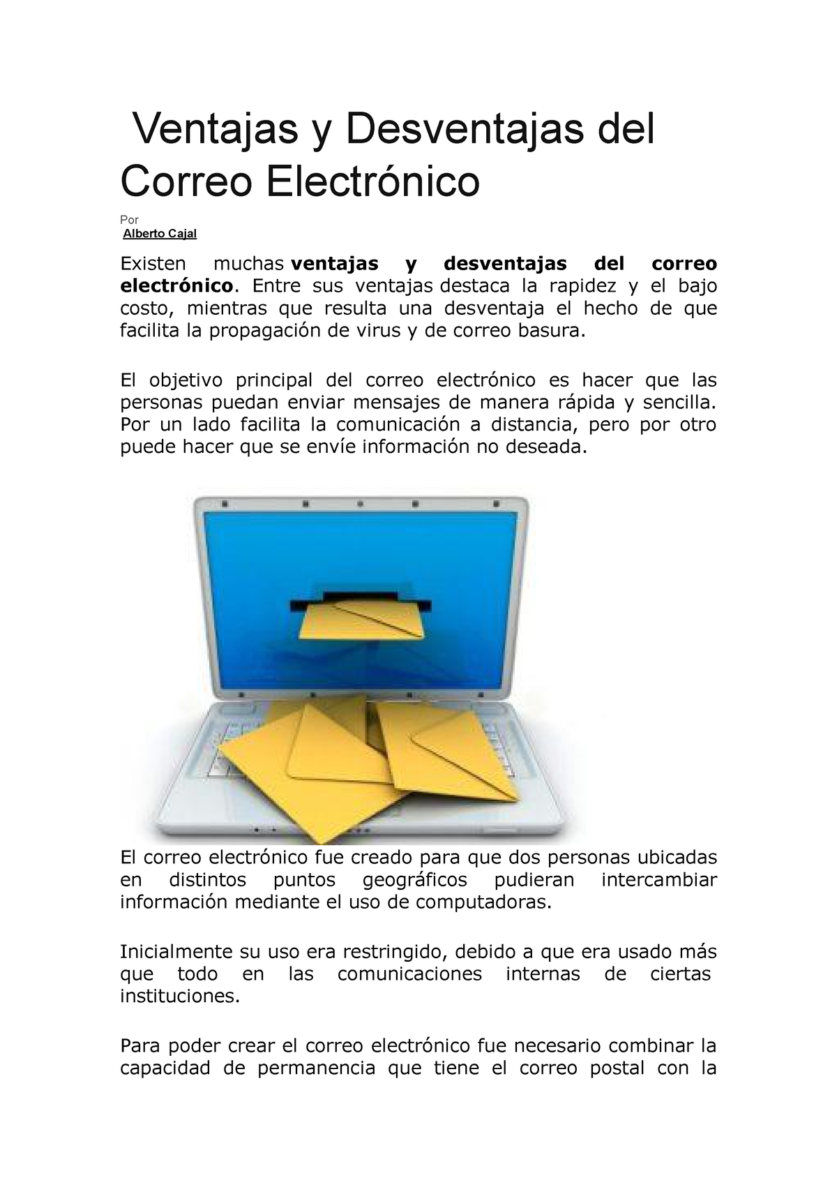 Ventajas Y Desventajas Del Correo Electrónico Mailon - Ventajas Y ...