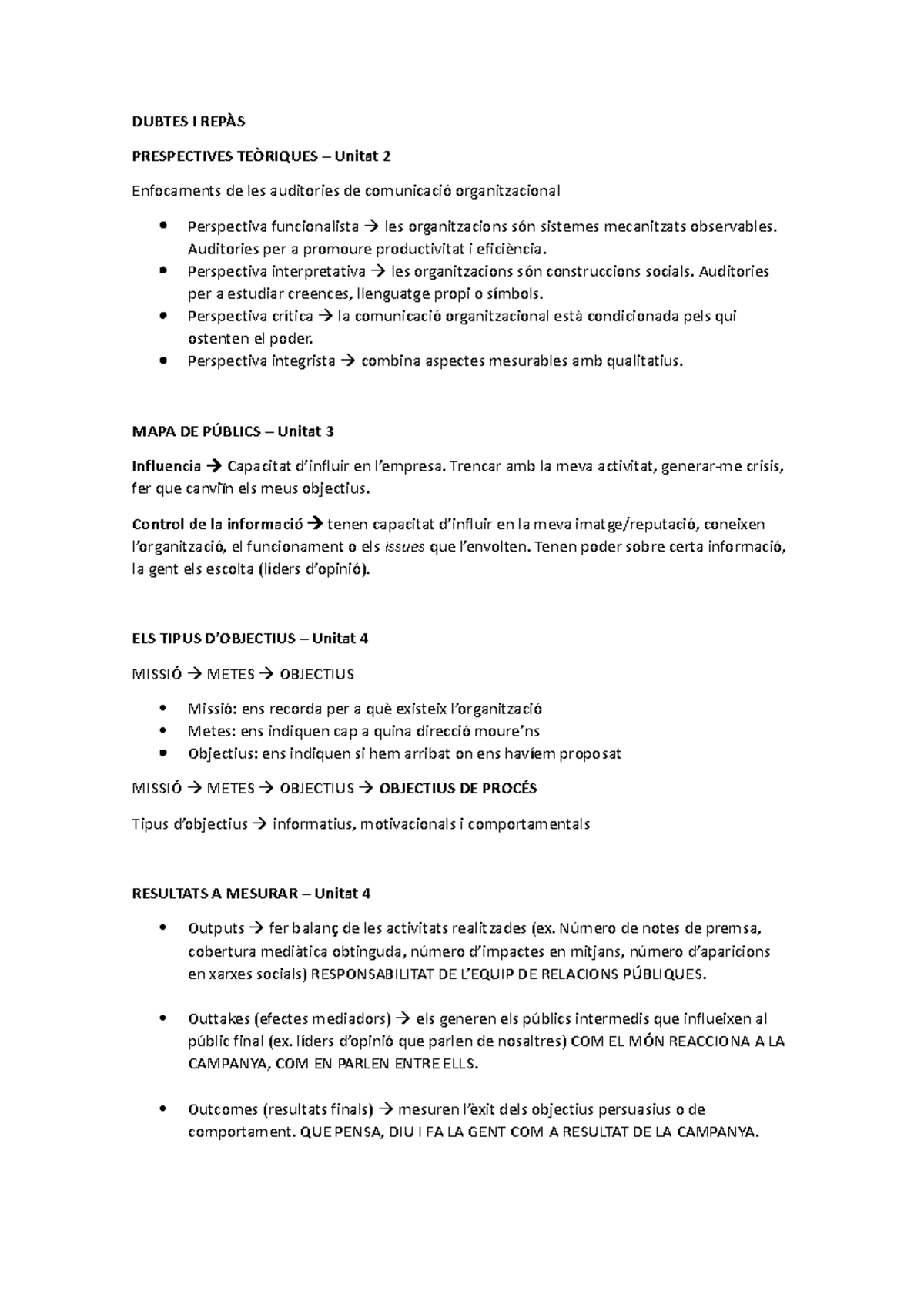 Dubtes I Repàs Estratègies RRPP - DUBTES I REPÀS PRESPECTIVES TEÒRIQUES ...