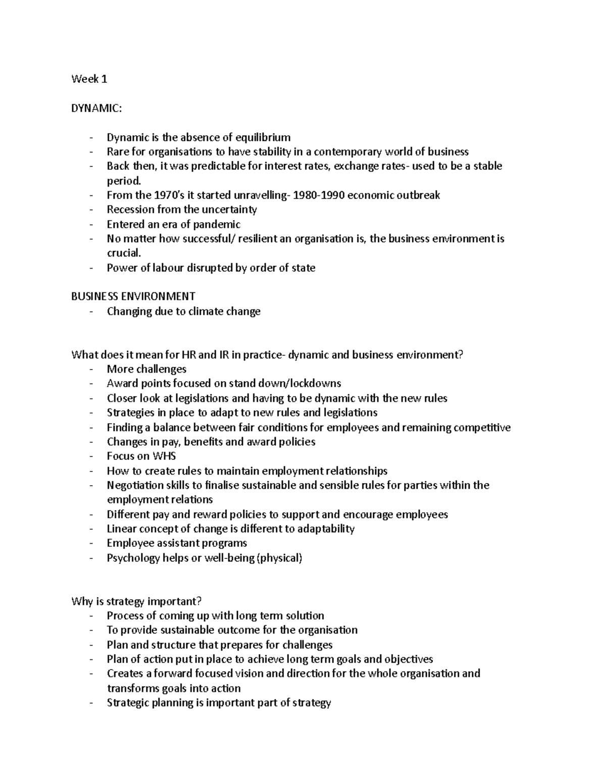 Week 1 - Lecture Notes 1 - WORK6017 - USyd - Studocu