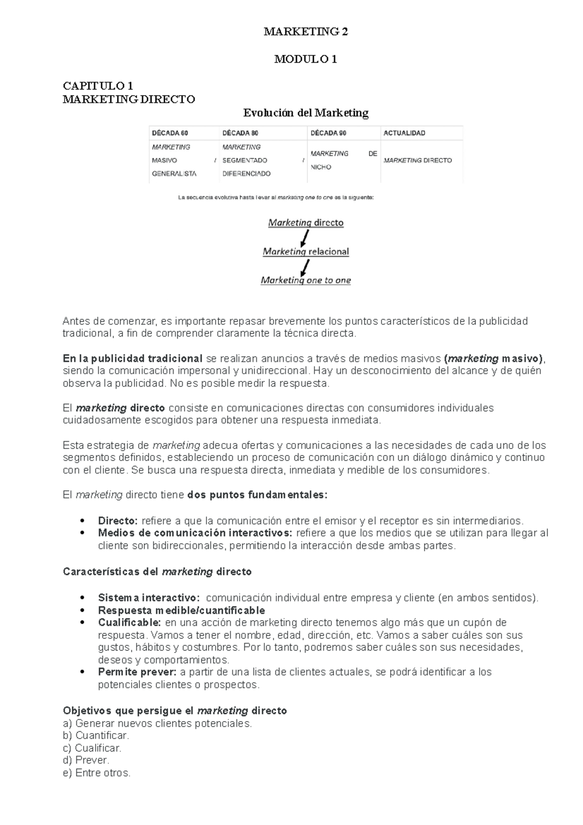 1.1 Resumen Marketing II , capitulo 1 - MARKETING 2 MODULO 1 CAPITULO 1 ...