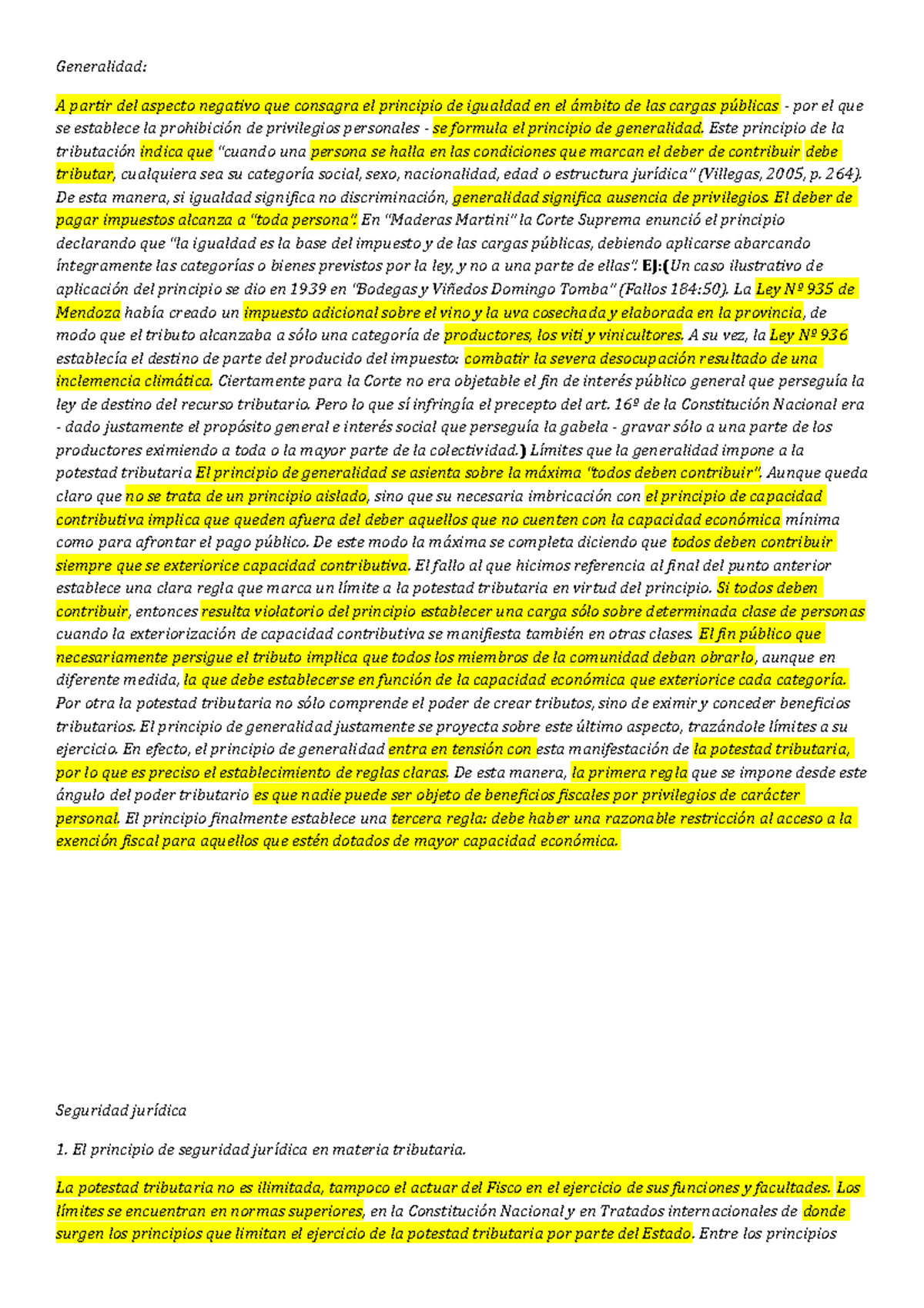 Generalidad y seguridad juridica - Generalidad: A partir del aspecto ...