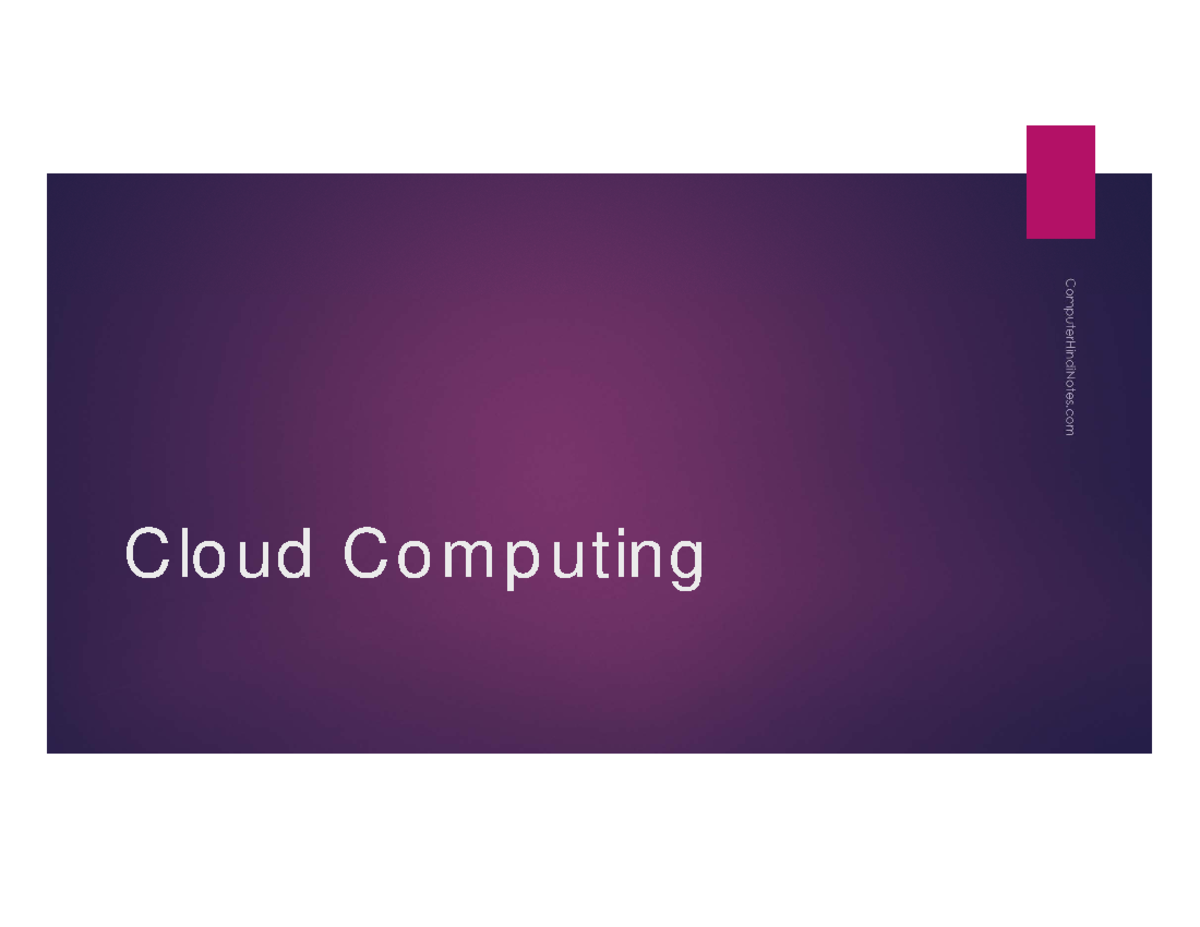 Cloud-Computing-Computer Hindi Notes - Cloud Computing ...