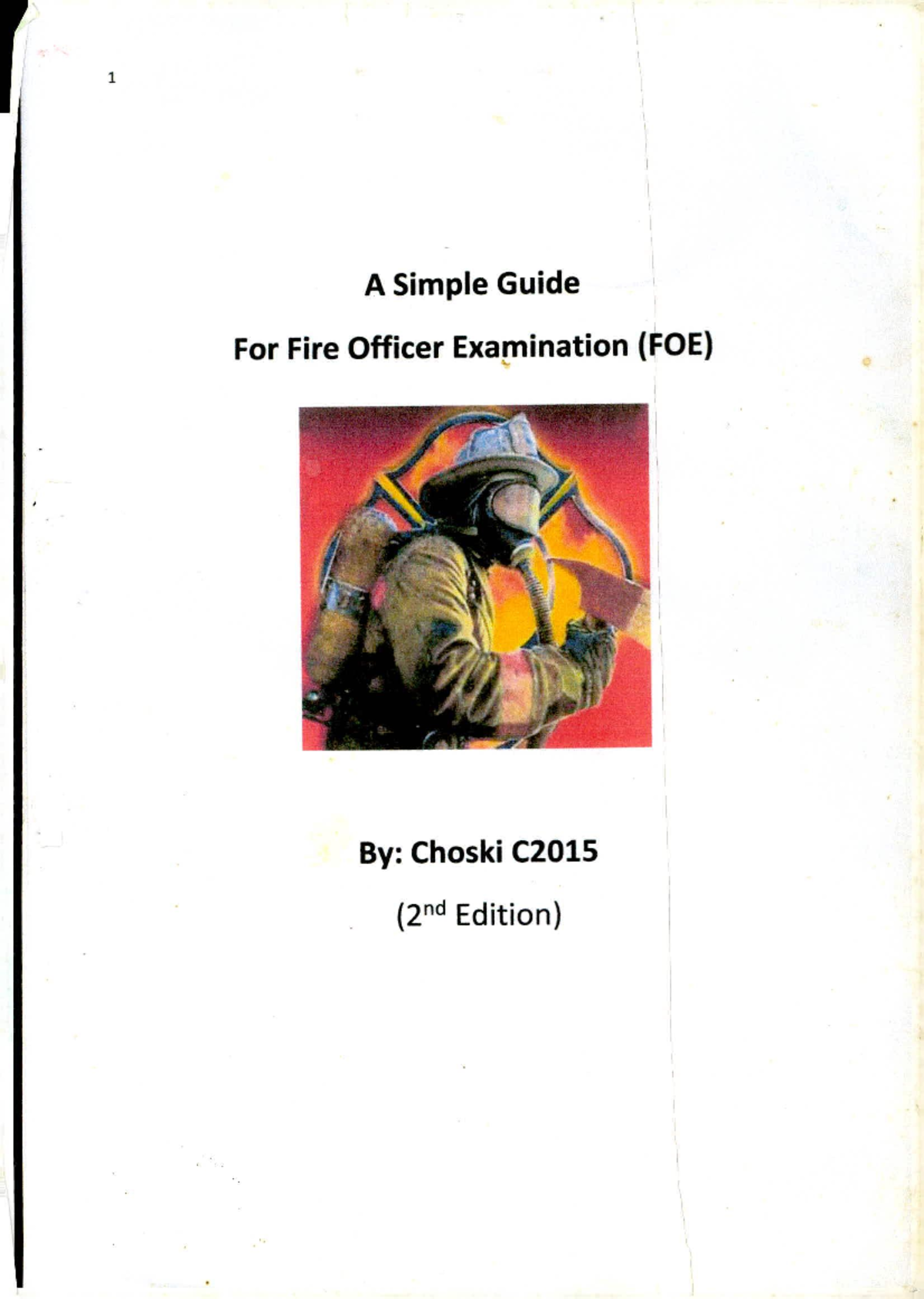 Binder 2 Fire Officer Examination Reviewer A Simple Guide For Fire