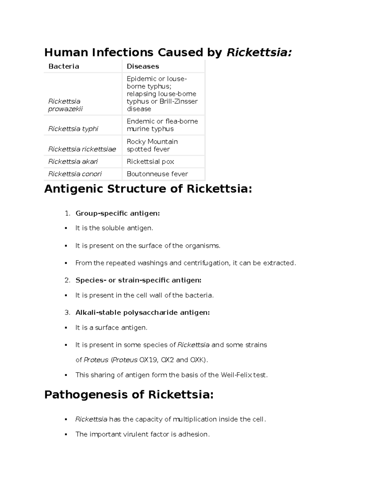 Biology Science 17 - Human Infections Caused by Rickettsia: Bacteria ...