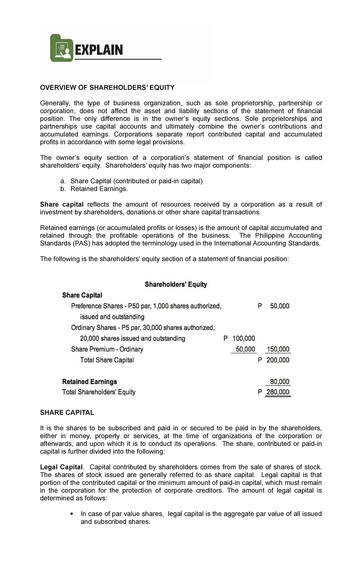 Why Is Share Capital Good