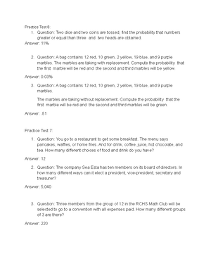Statistics Homework Practice Test 2 - Calculate Toby’s final grade for ...