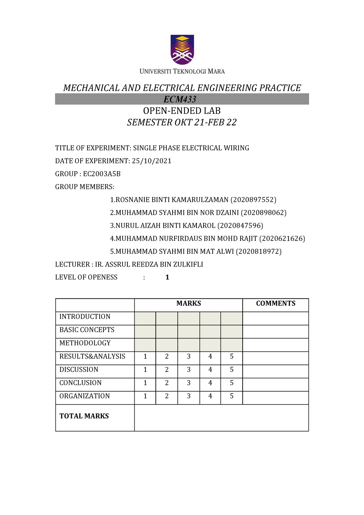 lab-report-single-phase-electrical-wiring-mechanical-and-electrical