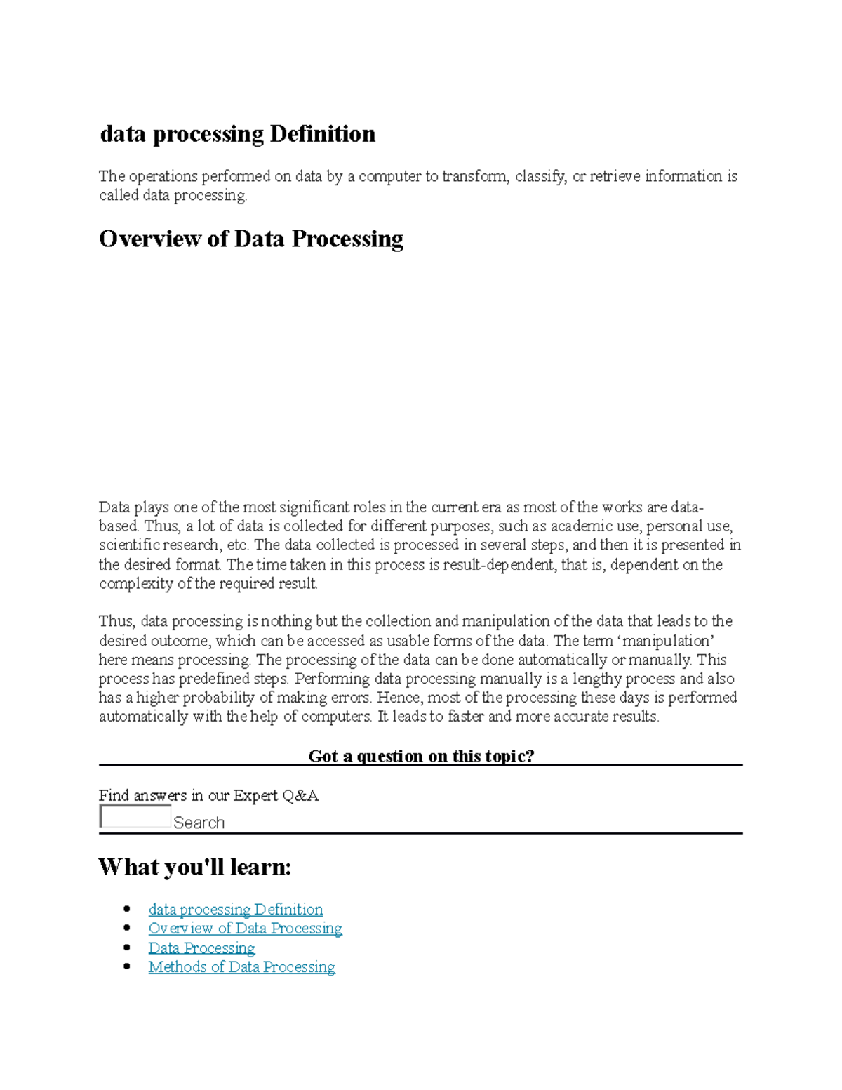 Data processing definition data processing definition the operations