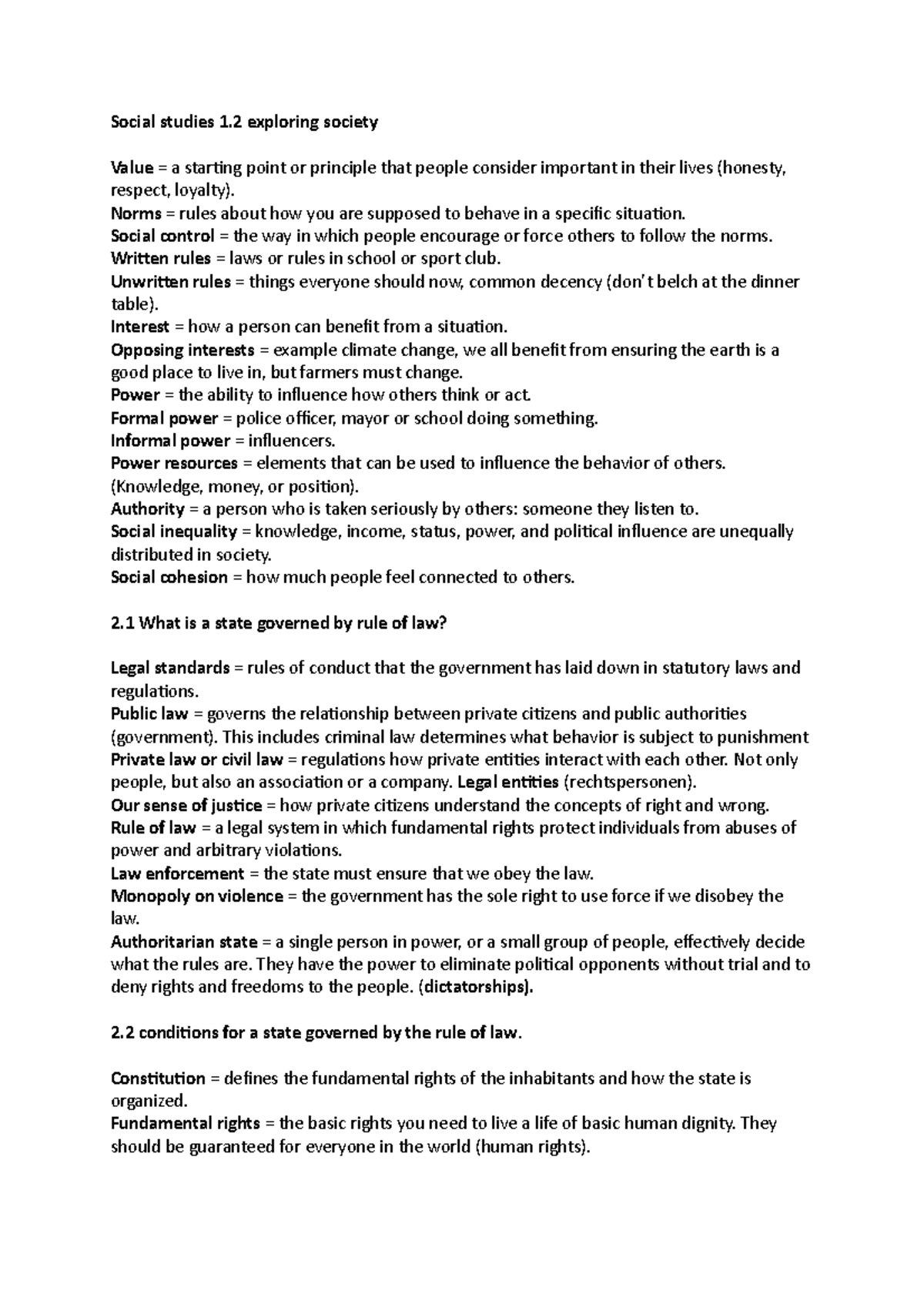 Social studies chapter 2 summary vwo 5 Social studies 1 exploring