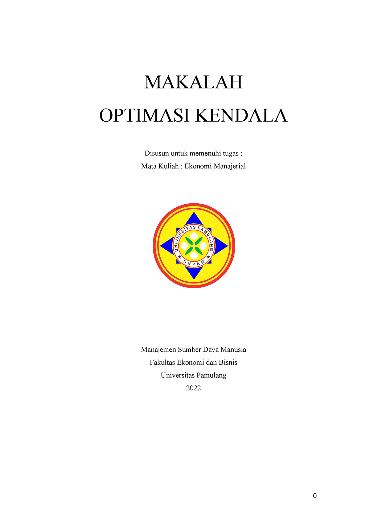 Materi Optimasi Kendala - MAKALAH OPTIMASI KENDALA Disusun Untuk ...