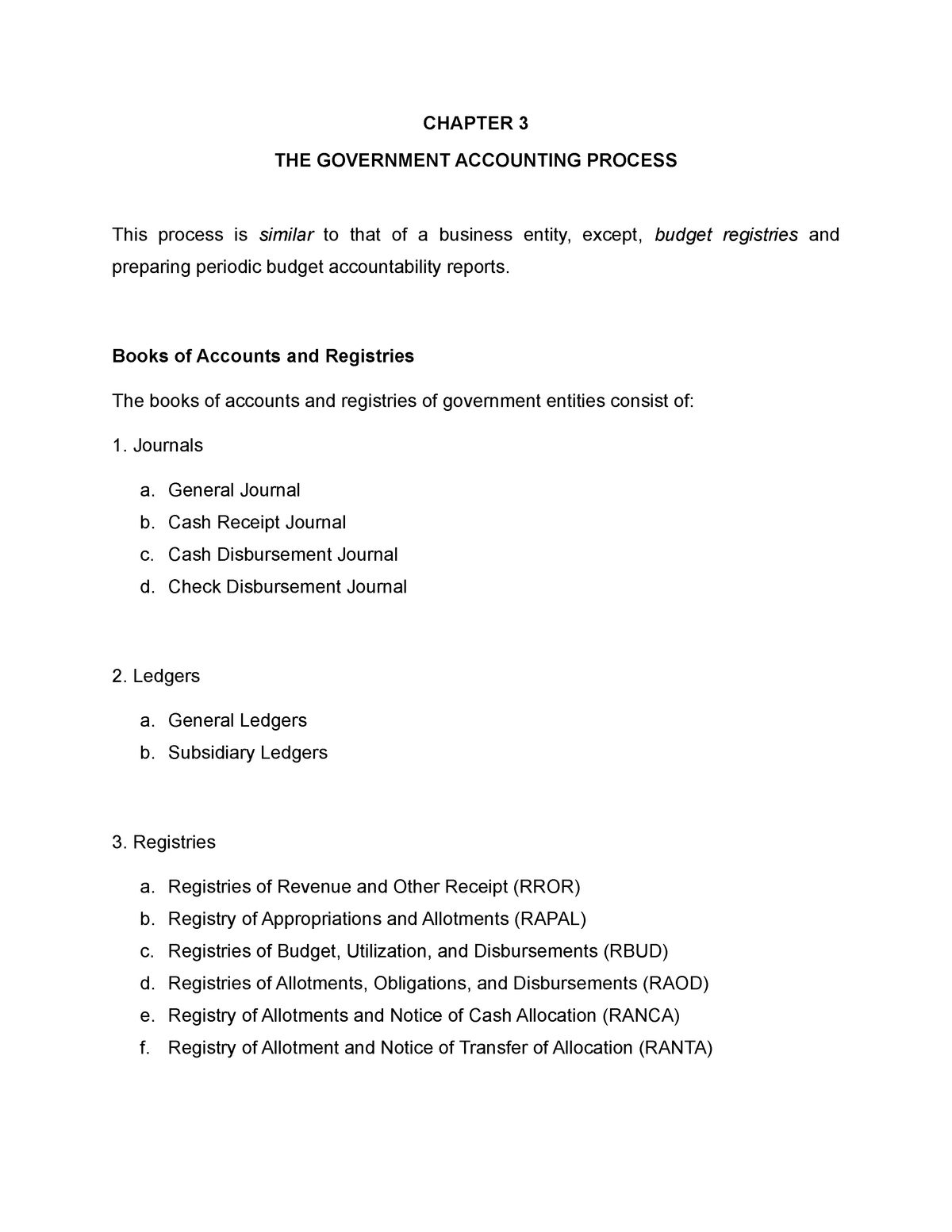 government accounting thesis