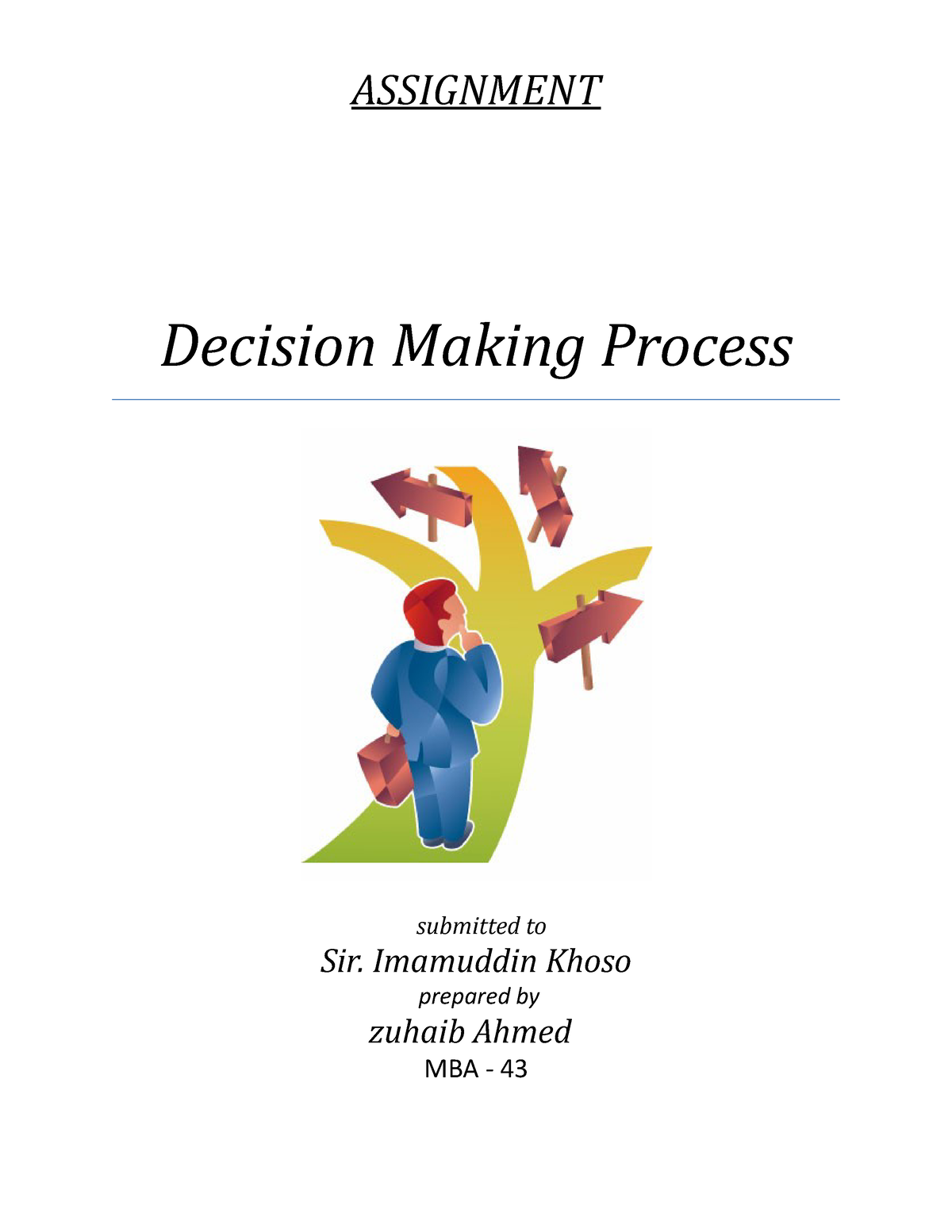 decision making process in management assignment