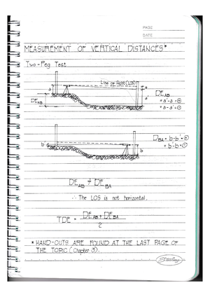 Different Kinds of Levelling - Surveying I - Studocu