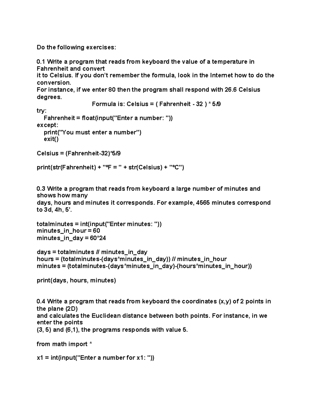 D2 Introduction to Python: variables, expressions, conditionals - Do ...