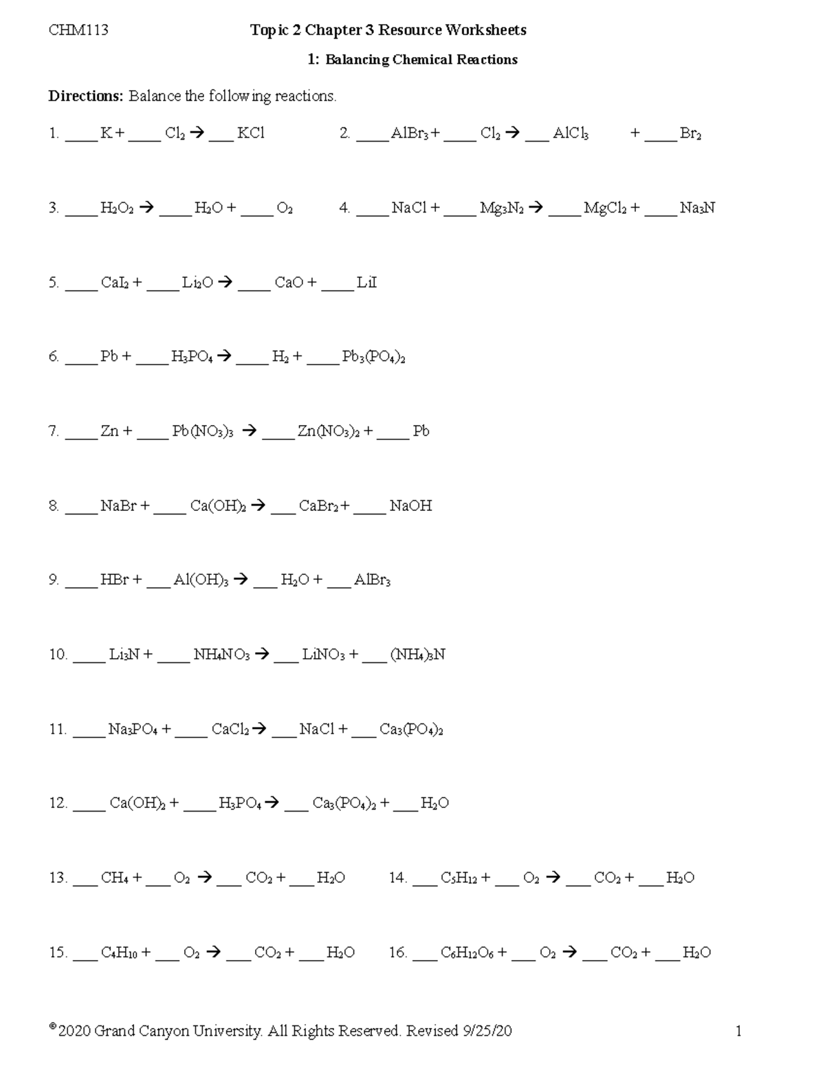 CHM113 T2 Ch3 Worksheets F20 - CHM113 Topic 2 Chapter 3 Resource ...