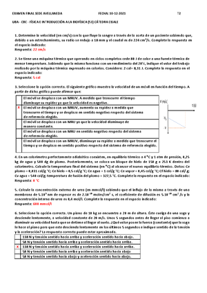 Parciales Y Finales 2021. BiofíSICA UBA XXI - FINALES Y PARCIALES 2021 ...