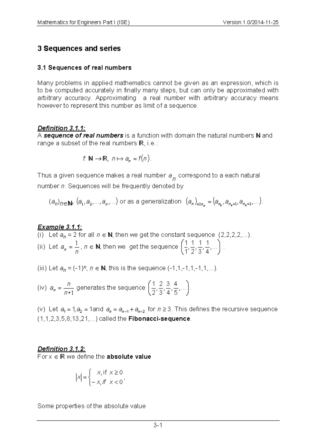 Mathematics For Engineers Part I Chapter 3 Mathematics For Engineers Part Ise Studocu