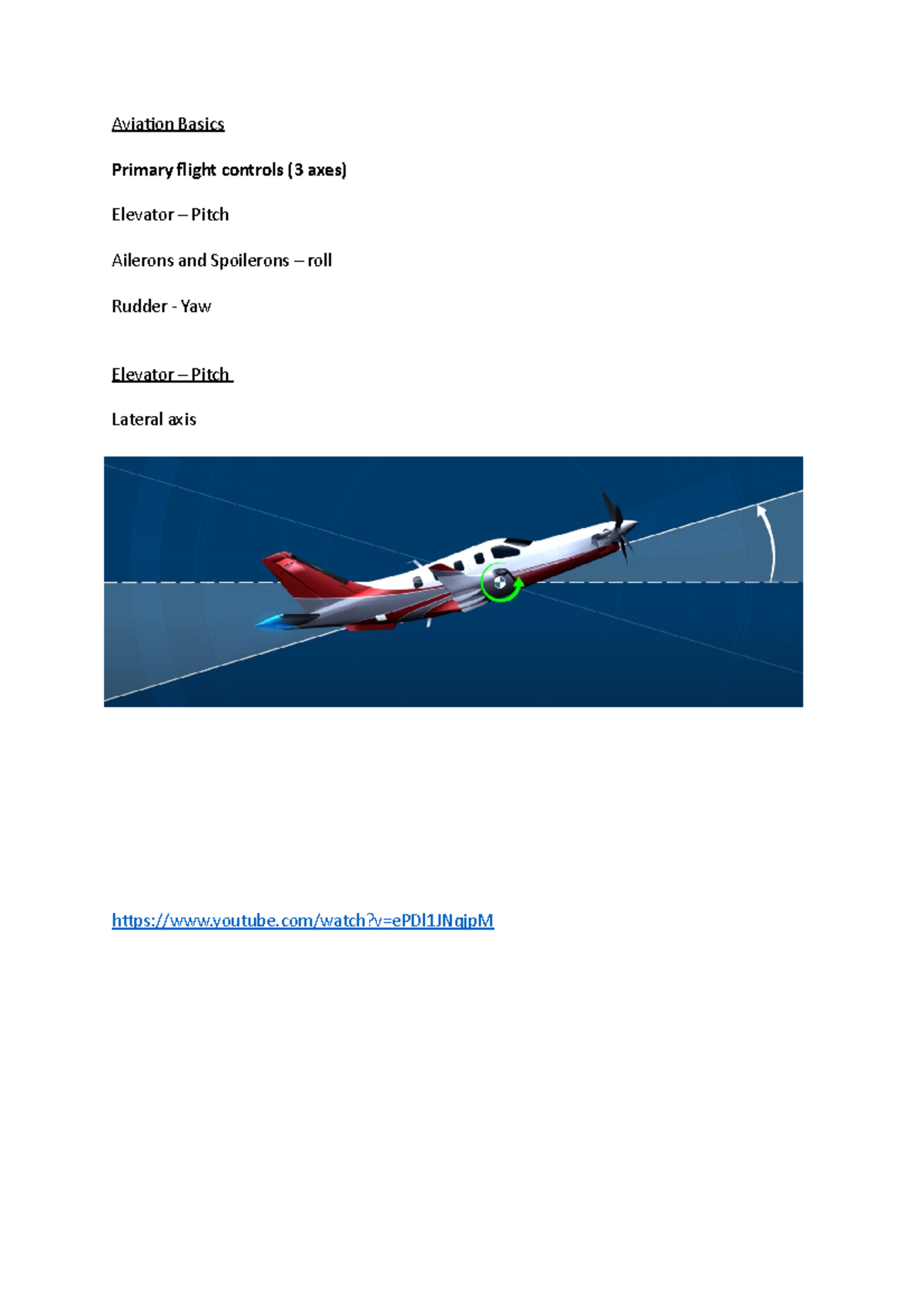Aviation Basics (ELECTIVE UNIT) Aviation Basics Primary flight
