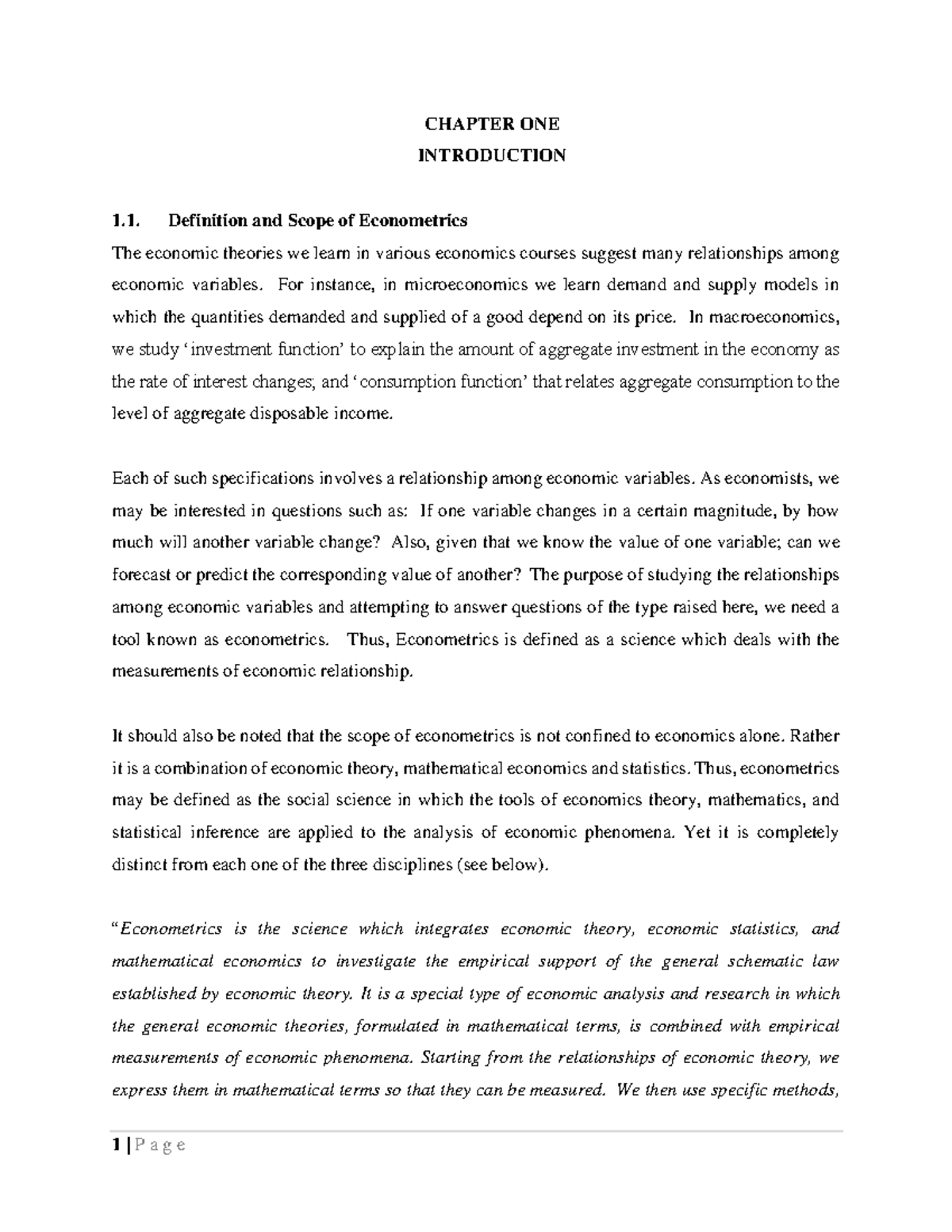 Chapter 1 - casa\c - CHAPTER ONE INTRODUCTION Definition and Scope of ...