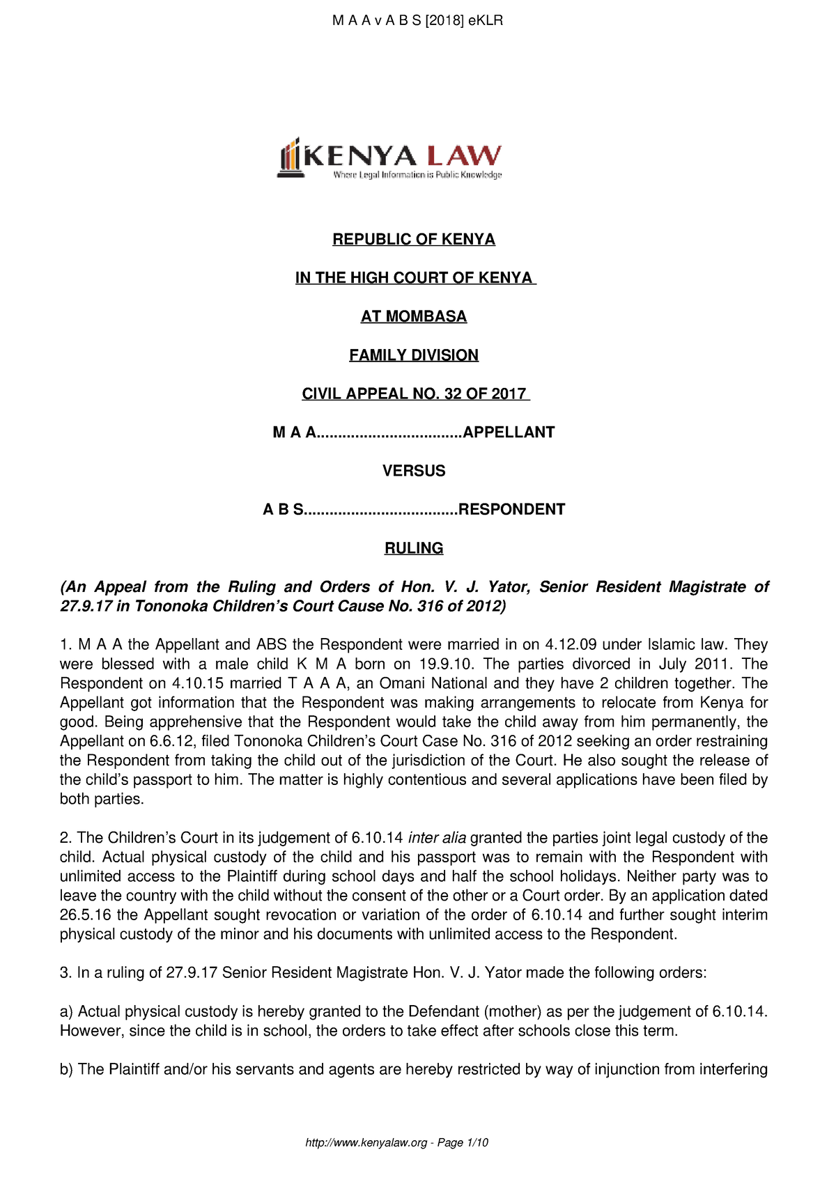 Civil Appeal 32 Of 2017 REPUBLIC OF KENYA IN THE HIGH COURT OF KENYA   Thumb 1200 1697 