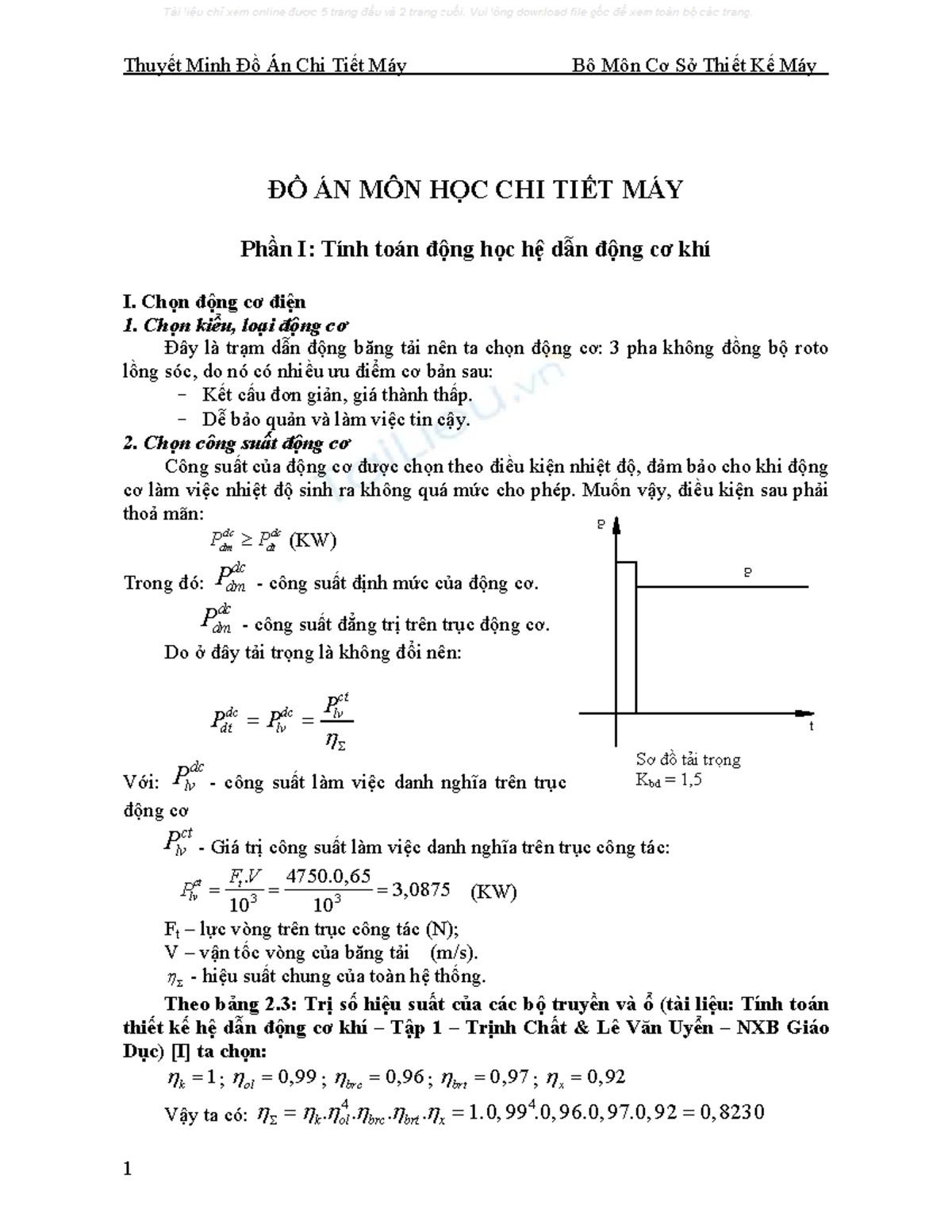 Thuyet minh do an mon hoc chi tiet may 9077 - ĐỒ ÁN MÔN HỌC CHI TIẾT ...