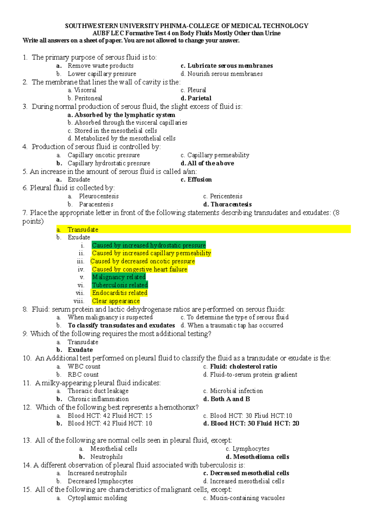 FT4-LEC - Formative and practical assessment for second year students ...