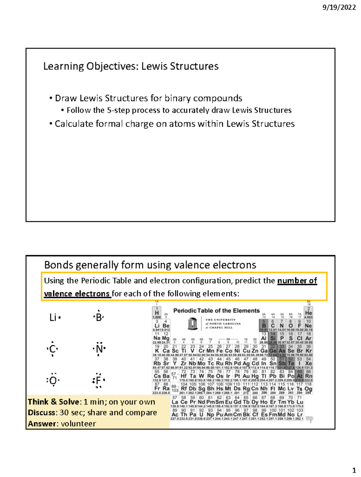 Lecture 11 - Learning Objectives: Lewis Structures - Draw Lewis ...