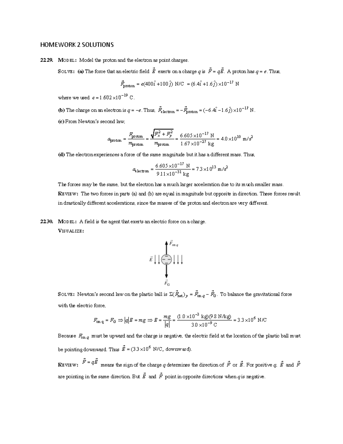 Homework 2 Solutions - HOMEWORK 2 SOLUTIONS 22. MODEL : Model The ...