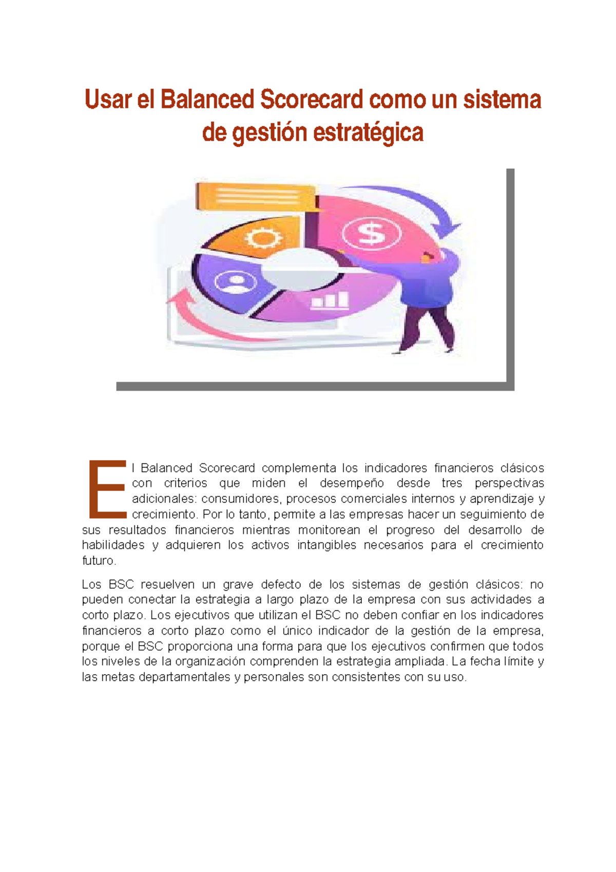 Balanced Scorecard como un sistema de gestión estratégica ...